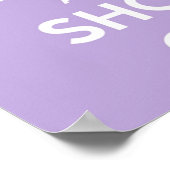 Poster Gardez le calme et magasinez sur Lavender (Coin)