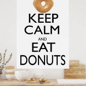 Poster Gardez le calme et mangez les beignets (Cuisine)