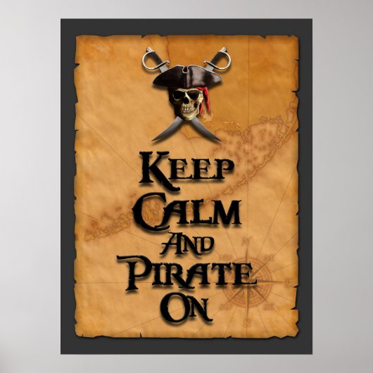 Poster Gardez Le Calme Et Piratez (Devant)