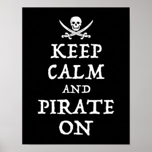 Poster Gardez Le Calme Et Piratez