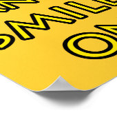 Poster Gardez le calme et souriez allumé (Coin)