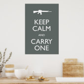 Poster Gardez le calme et transportez-en un (Cuisine)
