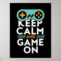 Gardez le calme Jeu sur l'affiche pour le Geek de