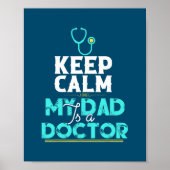 Poster Gardez le calme Mon père est médecin pour femmes H (Devant)