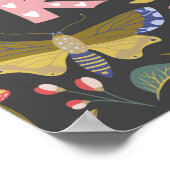 Poster Gardez Le Calme Soyez Des Fleurs D'Art Folk (Coin)