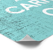 Poster Gardez le calme toile bleue Grunge (Coin)