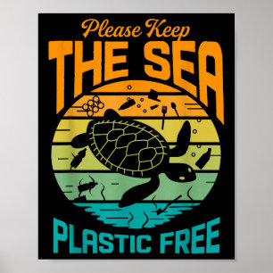 Poster Gardez Le Plastique De Mer Libre Dire, Pr De l'env