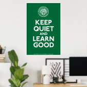 Poster Gardez Le Silence Et Apprenez À Bien Imprimer (Bureau à domicile)