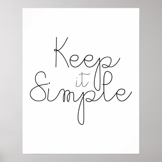 Poster Gardez-le simple (Devant)