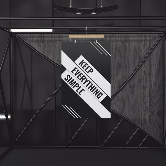 Poster Gardez-le simple