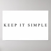 Poster Gardez-le simple (Devant)