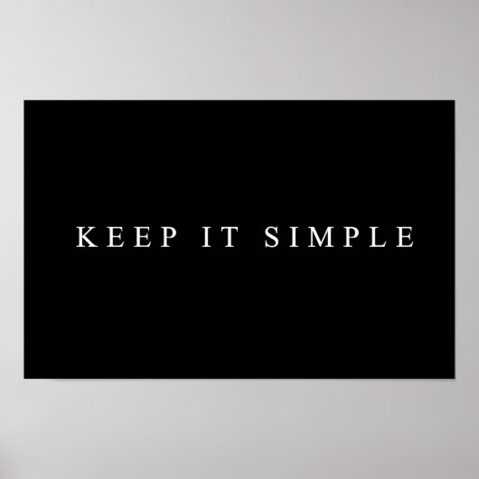 Poster Gardez-le simple (Devant)