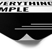 Poster Gardez-le simple (Coin)