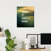 Poster Gardez-le simple bébé (Bureau à domicile)