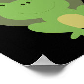 Poster Gardez le sourire Kawaii grenouille verte bébé sou (Coin)