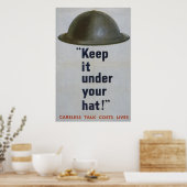 Poster Gardez-le sous votre Casquette, 1944-1945 (Cuisine)