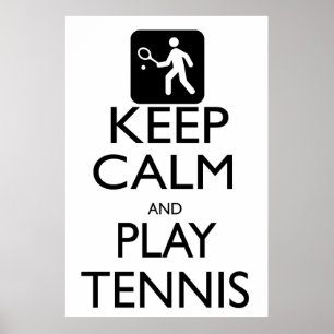 Poster Gardez le tennis de calme et de jeu