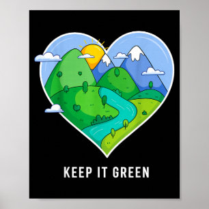 Poster Gardez-le vert, sauvez la planète jour de la terre