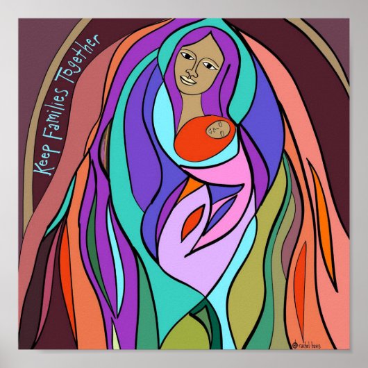 Poster Gardez les familles ensemble - Madonna pour une pe (Devant)