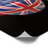 POSTER "GARDEZ SON CALME ET KITTY" ,TARTAN ROUGE, THÉ PAR (Coin)