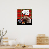 POSTER "GARDEZ SON CALME ET KITTY" ,TARTAN ROUGE, THÉ PAR (Cuisine)