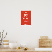 POSTER GARDEZ SON CALME ET RAPPELER (Cuisine)