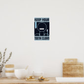 Poster Gardez vos dents propres — WPA (Cuisine)