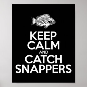 Poster Gardez votre calme et attrapez du poisson - Pêcheu