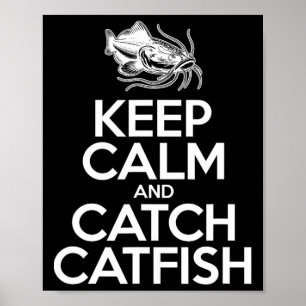 Poster Gardez votre calme et attrapez du poisson - Pêcheu
