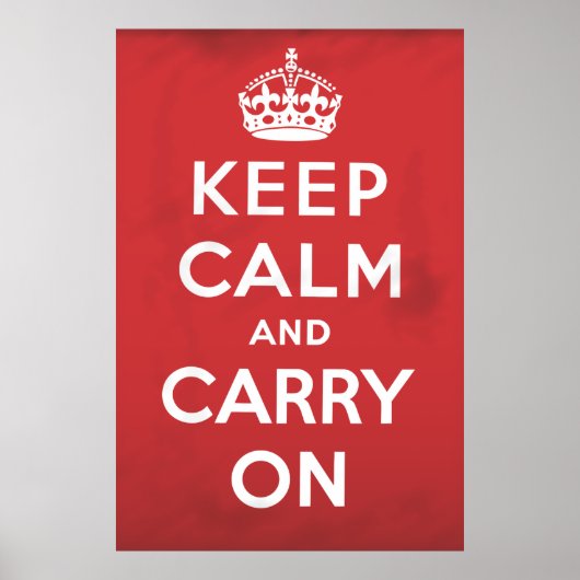 Poster Gardez votre calme et continuez (Devant)