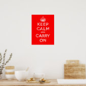 Poster Gardez votre calme et continuez (Cuisine)