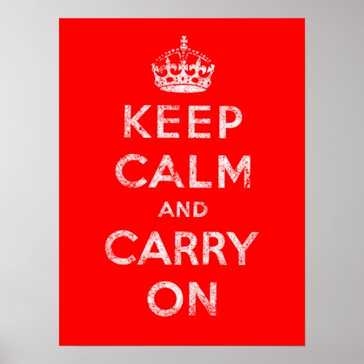 Poster Gardez votre calme et continuez (Devant)