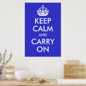 Poster Gardez votre calme et continuez à imprimer (Cuisine)