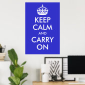 Poster Gardez votre calme et continuez à imprimer (Bureau à domicile)