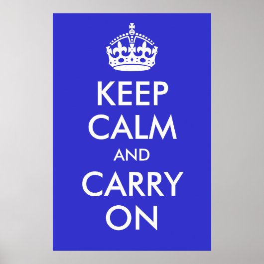 Poster Gardez votre calme et continuez à imprimer (Devant)