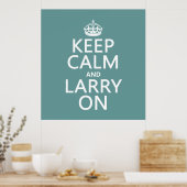 Poster Gardez votre calme et faites comme Larry (n'import (Cuisine)