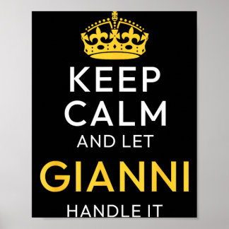 Poster Gardez Votre Calme Et Laissez Gianni S'en Occuper