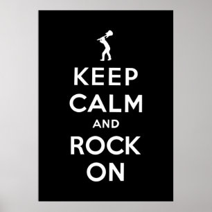 Poster Gardez votre calme et rockez
