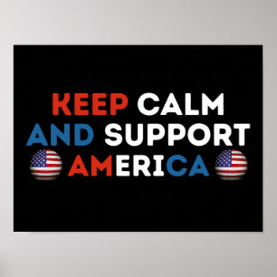 Poster Gardez votre calme et soutenez l'équipe de footbal