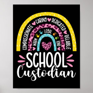 Poster Gardien Battery Life School Janitor Rainbow