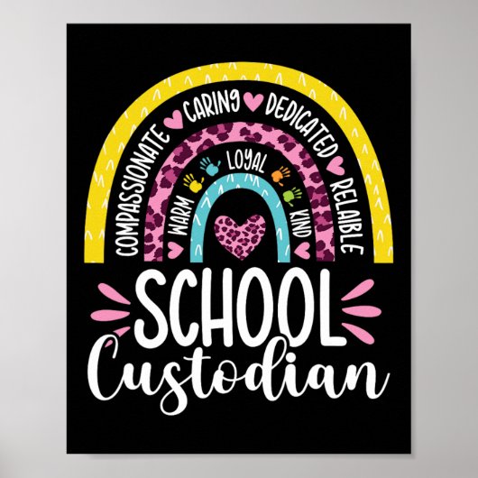 Poster Gardien Battery Life School Janitor Rainbow (Devant)