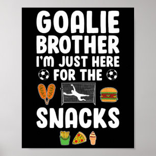 Poster Gardien de but de football drôle frère d'un gardie
