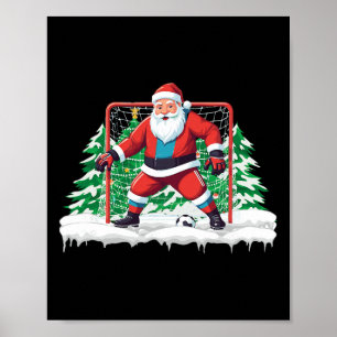 Poster Gardien de but de football Santa Joueur de footbal