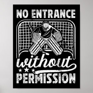 Poster Gardien de but de hockey sur glace sans entrée Gar