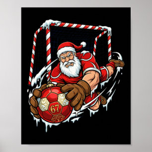 Poster Gardien de but de Noël 67 Soccer Ll Noël Drôle de