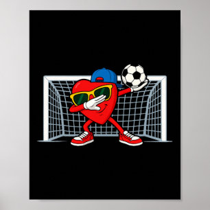 Poster Gardien de but Footll Heart Soccer Amoureux Garçon