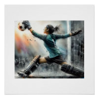 Gardien de but sauve le ballon de football, 