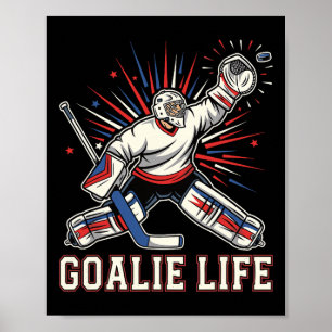 Poster Gardien de but Vie Glace Drôle Hockey Gardien de b