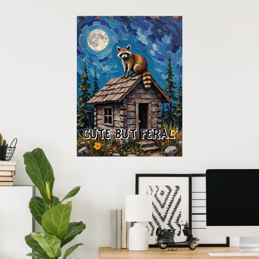 Poster Gardien de cabane : la veille nocturne du raton la (Bureau à domicile)