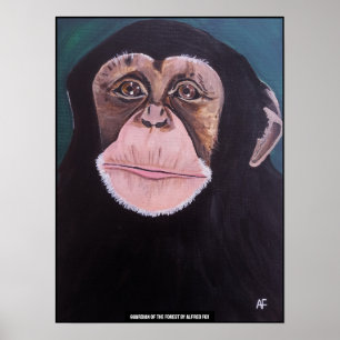 Poster Gardien de la forêt Peinture d'Alfred Fox